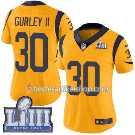 Damen Los Angeles Rams Trikot Todd Gurley II 30 Nike Gold 2019 Super Bowl LIII